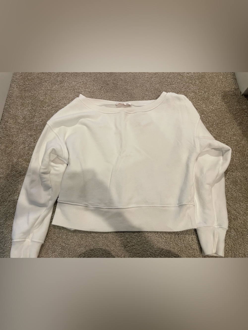 Spiritual Gangster White Cropped Crewneck Sweatshirt